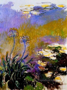 Agapanathus Claude Monet Impresionismo Flores Pinturas al óleo
